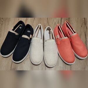 Lot Of 3 UGG Women's Luciah Slip-On Canvas Loafers, Size 10, NIB